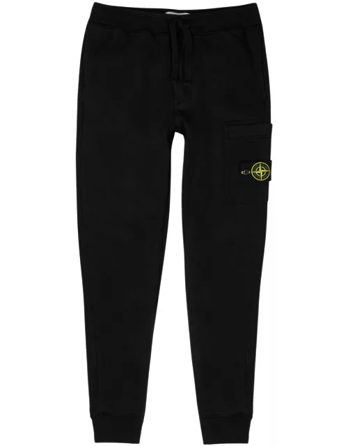 Stone Island Logo Cotton Sweatpants - Black