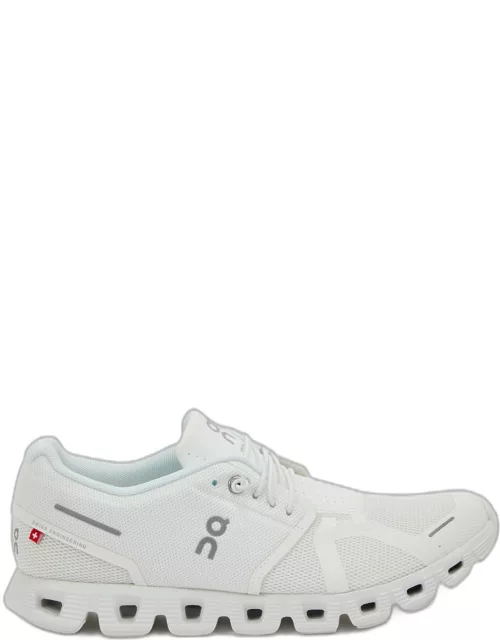 ON Cloud 5 Panelled Mesh Sneakers - White