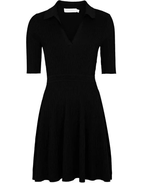 Jonathan Simkhai Patricia Ribbed-knit Mini Polo Dress - Black
