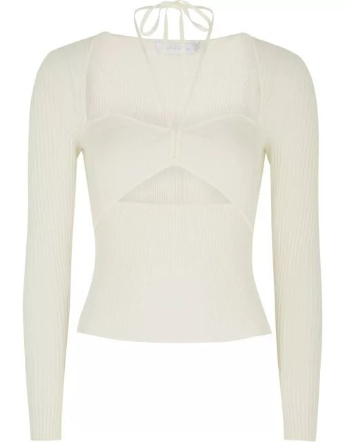 Jonathan Simkhai Alexia Cut-out Ribbed-knit top - White