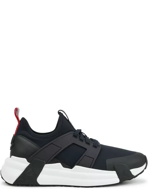 Moncler Lunarove Neoprene Black Sneakers, Low-Tops, Striped - 39, Moncler Trainers, Rubber Sole
