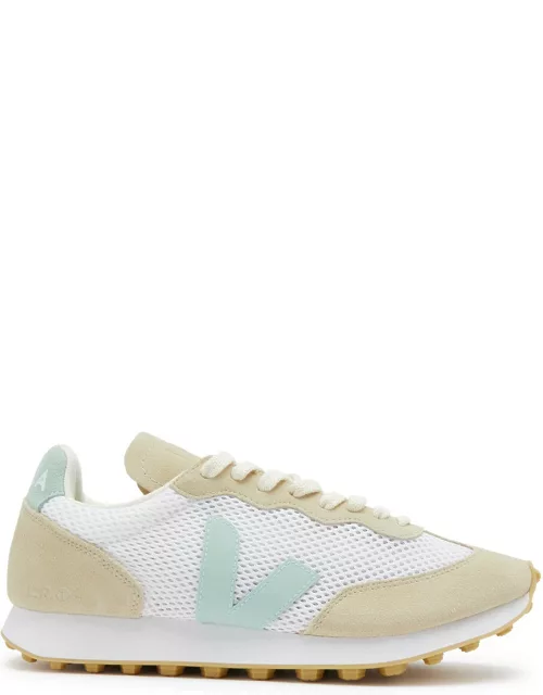 Veja Rio Branco Panelled Mesh Sneakers - White And Green