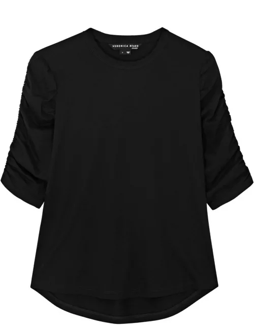 Veronica Beard Waldorf Cotton T-shirt - Black