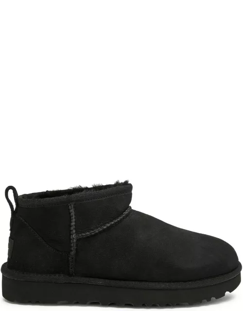 Ugg Classic Ultra Mini Suede Ankle Boots, Boots, Black