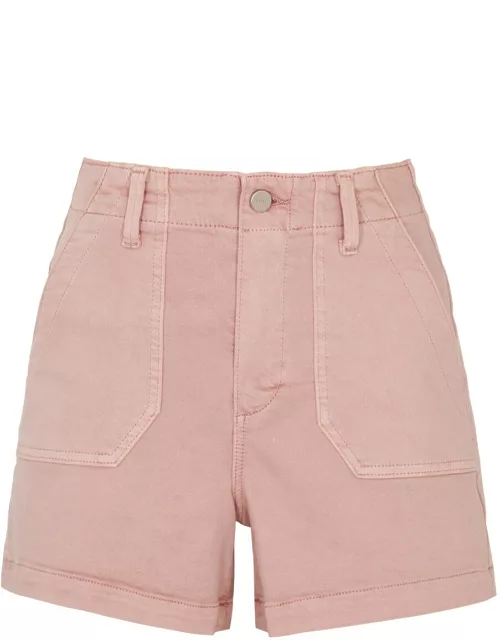 Paige Crush Stretch-denim Shorts, Shorts, Light Pink