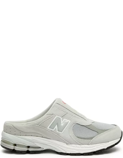 New Balance 2002R Panelled Mesh Mule Sneakers, Sneakers, Grey, Slip-on