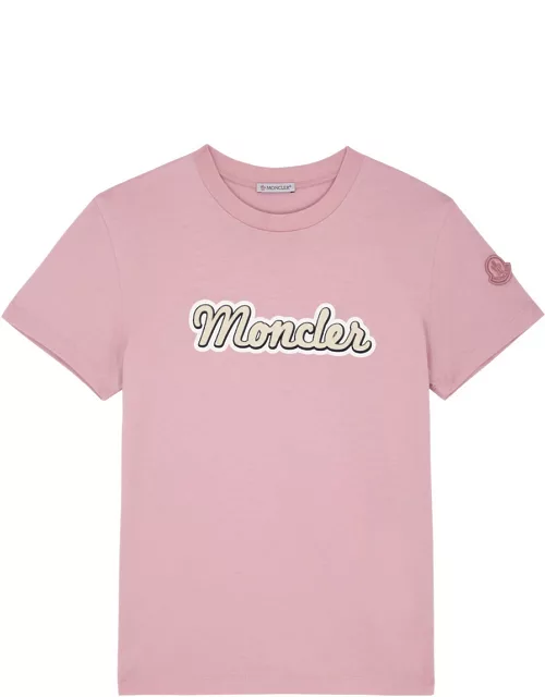Moncler Printed Cotton T-shirt - Light Pink