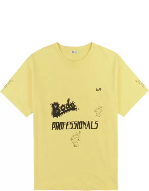 Bode Bode Professionals Printed Cotton T-shirt - Yellow