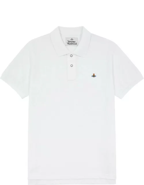 Vivienne Westwood Logo-embroidered Piqué Cotton Polo Shirt - White