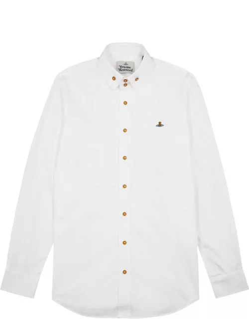 Vivienne Westwood Krall Logo-embroidered Cotton Shirt - White