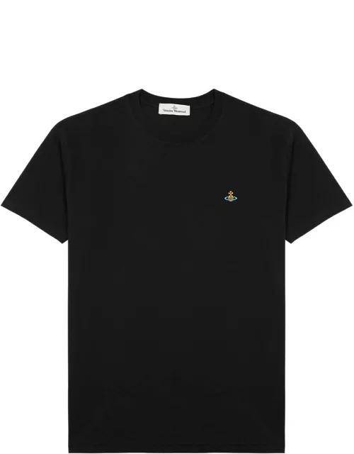 Vivienne Westwood Logo-embroidered Cotton T-shirt - Black
