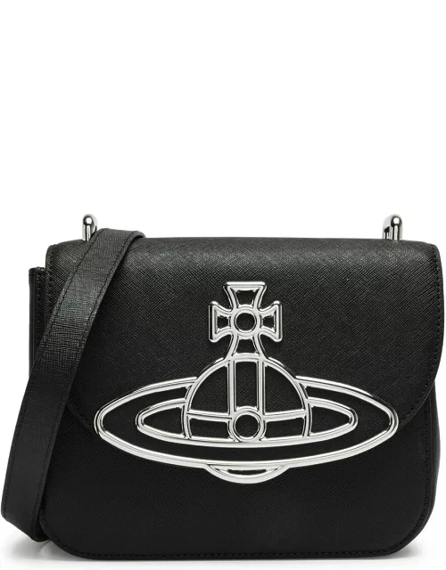 Vivienne Westwood Linda Saffiano Leather Cross-body bag - Black