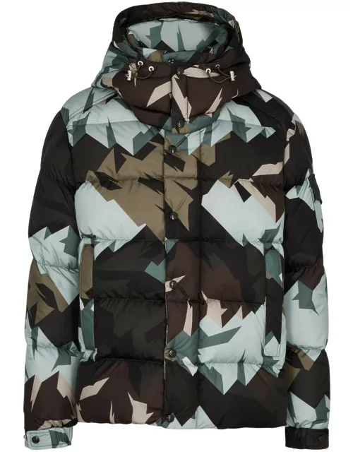 Moncler Mosa Printed Hooded Quilted Shell Jacket - Multicoloured