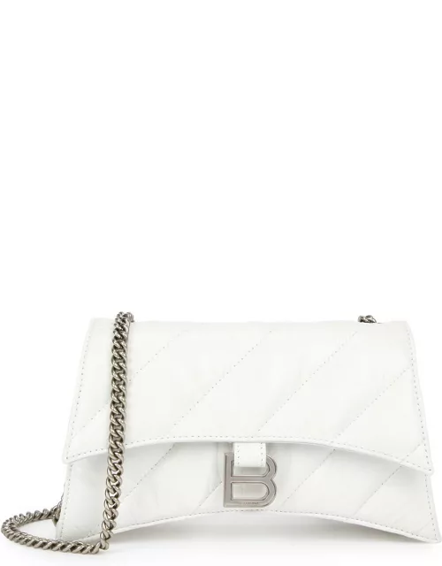 Balenciaga Quilted Leather Wallet-on-chain, Wallet, Leather, White