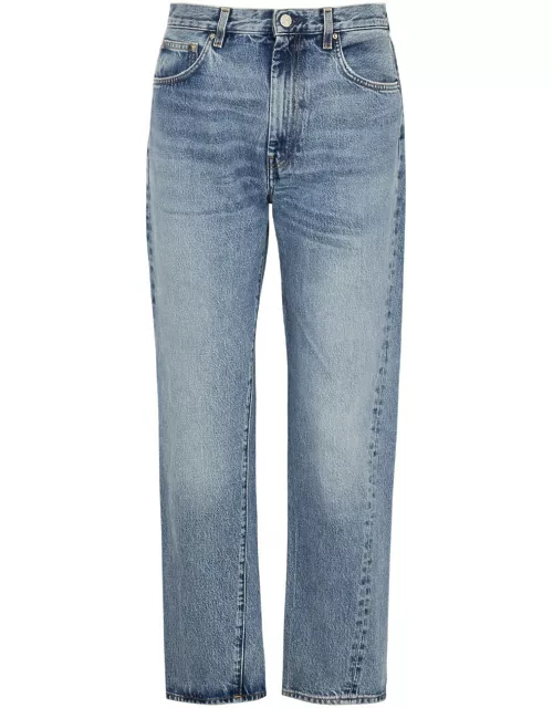 Totême Twisted Seam Cropped Straight-leg Jeans - Denim