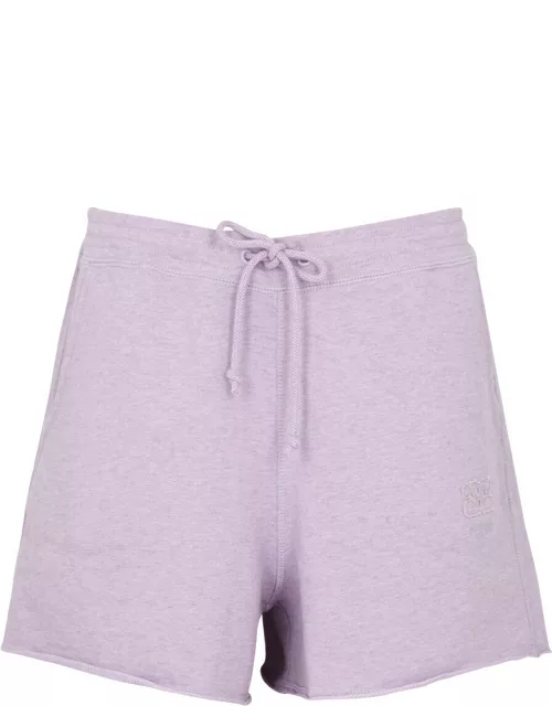 Ganni Isoli Cotton Shorts - Lilac