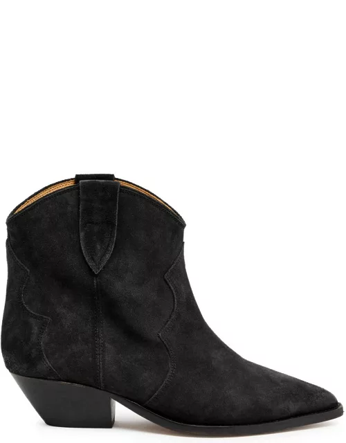 Isabel Marant Dewina 50 Suede Ankle Boots - Black