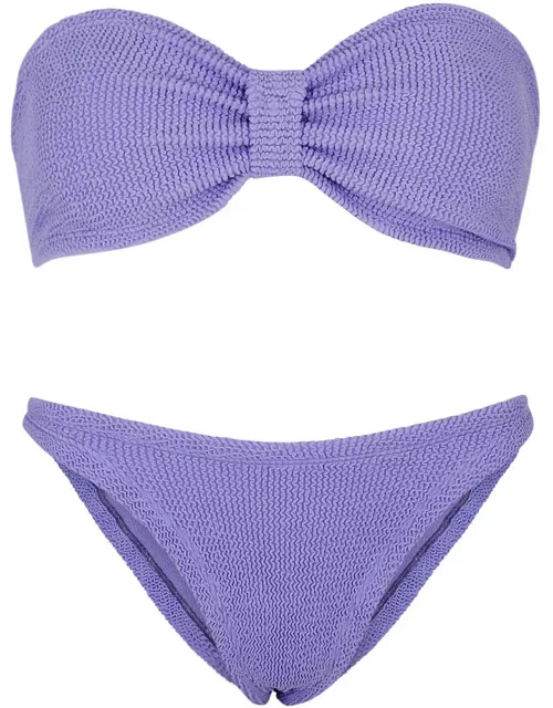 Hunza G Jean Seersucker Bikini - Lilac - One