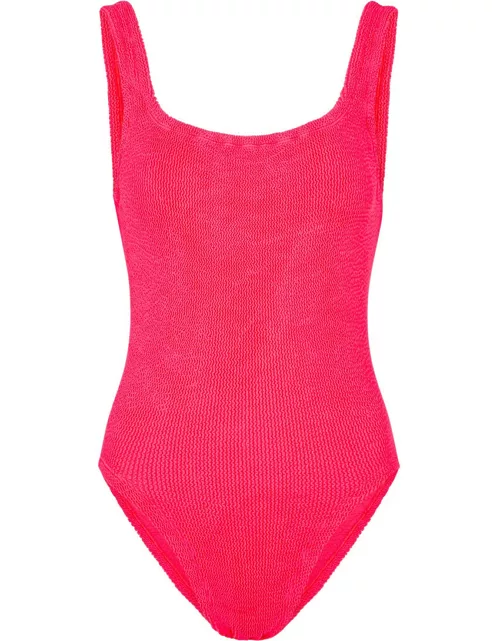 Hunza G Seersucker Swimsuit - Fuchsia - One