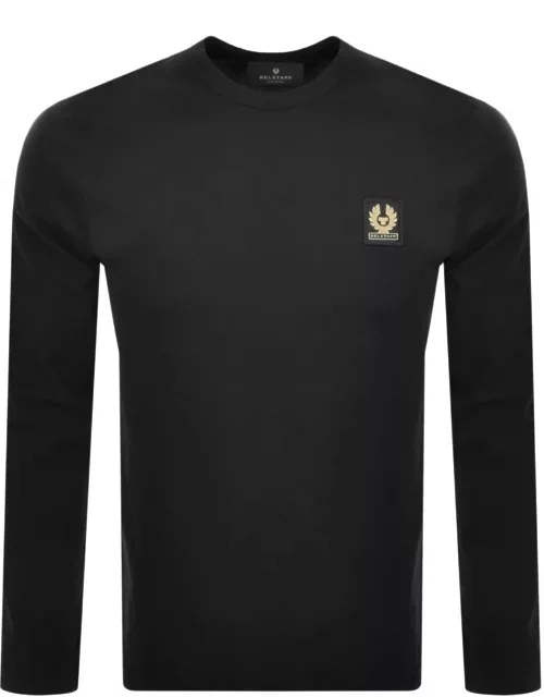 Belstaff Logo Long Sleeve T Shirt Black