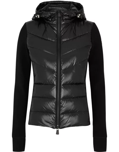 Moncler Quilted Shell and Fleece Jacket - Black