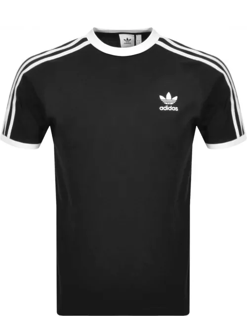adidas 3 Stripe T Shirt Black