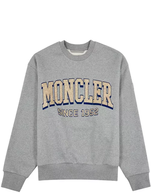 Moncler Logo Cotton Sweatshirt - Grey