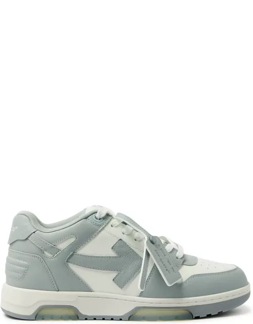 Off-White Out Of Office Leather Sneakers, Sneakers, Grey, Textured - 10, off White Trainers, Mesh