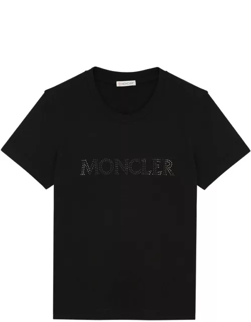 Moncler Logo-embellished Cotton T-shirt - Black