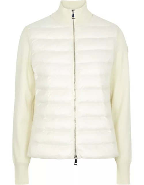 Moncler Quilted Shell and Wool Jacket - Ivory