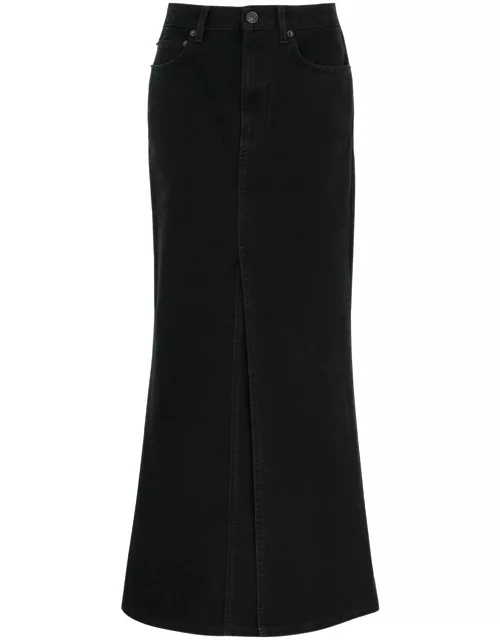 Balenciaga Denim Maxi Skirt - Navy