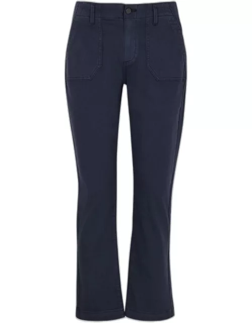 Paige Mayslie Cropped Straight-leg Jeans - Navy