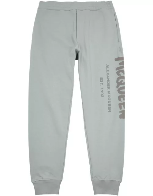 Alexander Mcqueen Logo-print Cotton Sweatpants - Grey