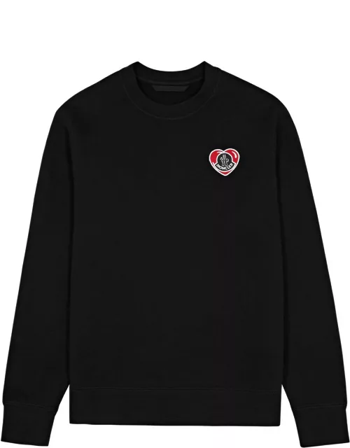 Moncler Logo-appliqué Cotton Sweatshirt - Black