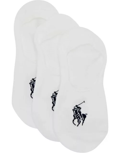 Polo Ralph Lauren Logo-intarsia Stretch-cotton Trainer Socks - set of Three - White - One