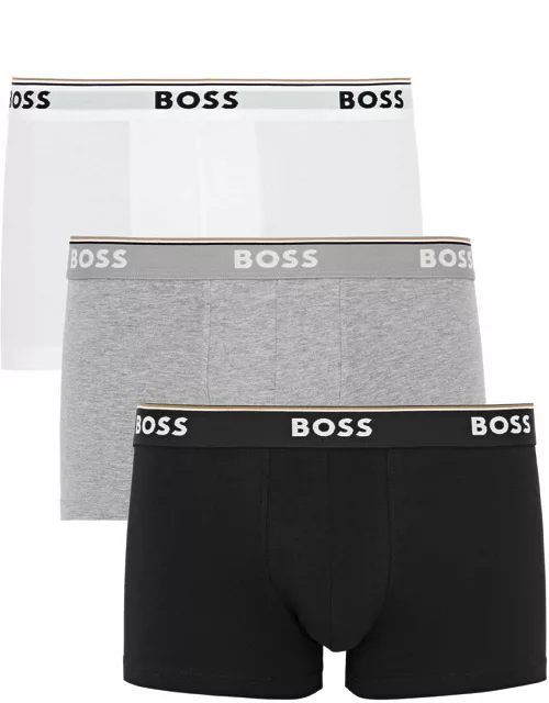 Boss Stretch-cotton Boxer Trunks - set of Three - Multicoloured