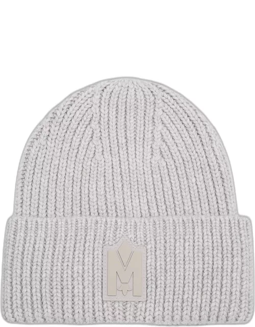 Men's M-Logo Patch Beanie Hat