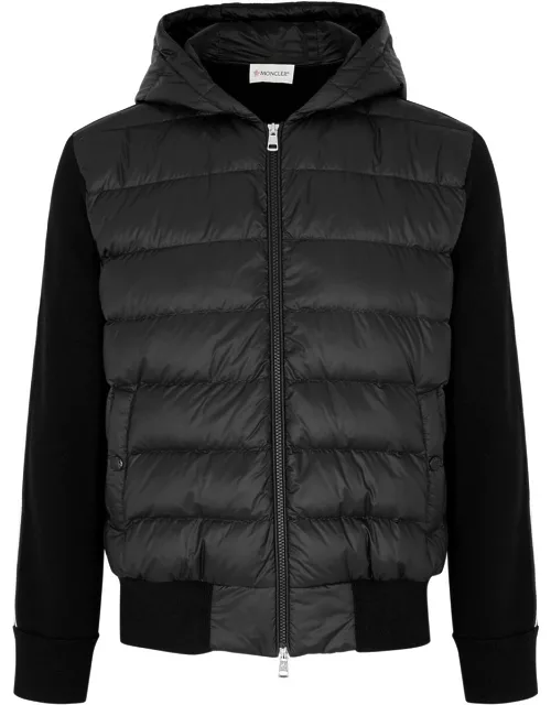 Moncler Quilted Shell and Wool Jacket - Black - S, Men's Designer Shell Jacket, Male