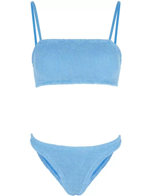 Hunza G Gigi Seersucker Bikini - Light Blue - One