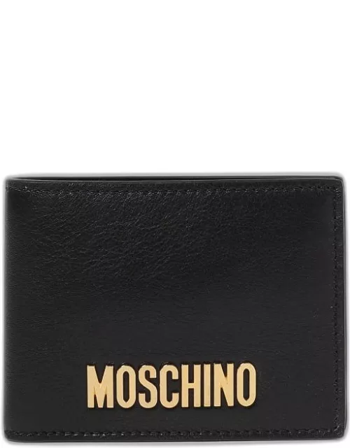 Moschino Couture wallet in grained leather with logo