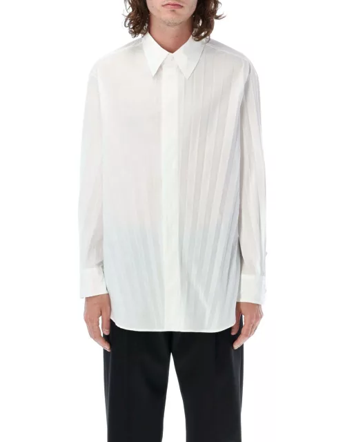 Valentino Garavani Pleated Cotton-blend Shirt