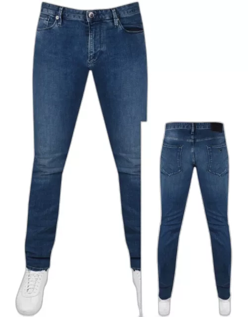 Emporio Armani J06 Slim Jeans Mid Wash Navy