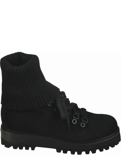 Le Silla Ribbed Lace-up Boot
