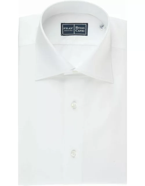 Fray Regular Fit Shirt In White Popeline