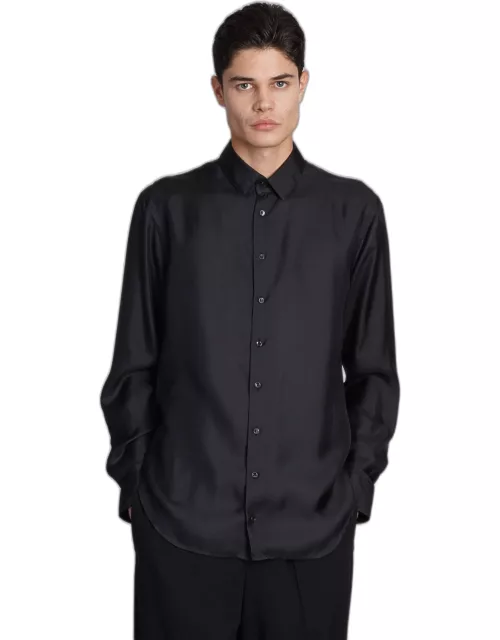 Giorgio Armani Shirt In Black Silk