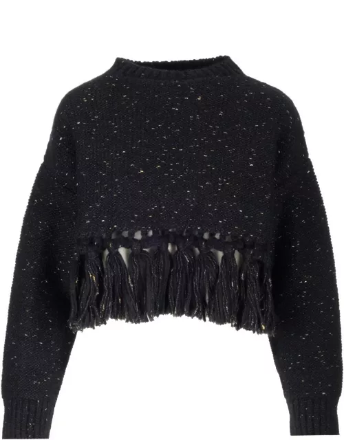Alanui astrale Crop Sweater With Fringe