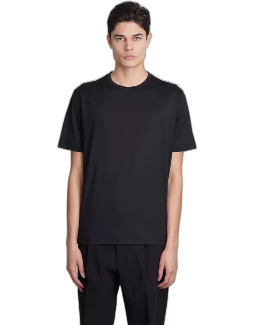 Emporio Armani T-shirt In Black Silk