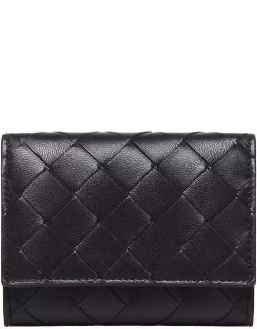 Bottega Veneta Tri-fold Zip Leather Wallet