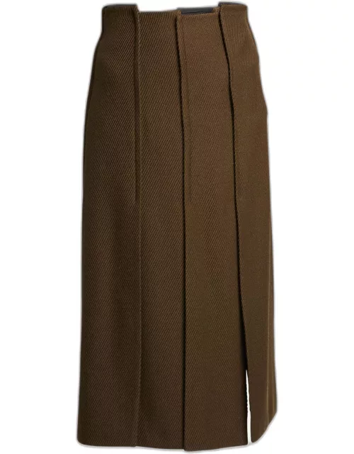 Diane Pintuck Midi Skirt