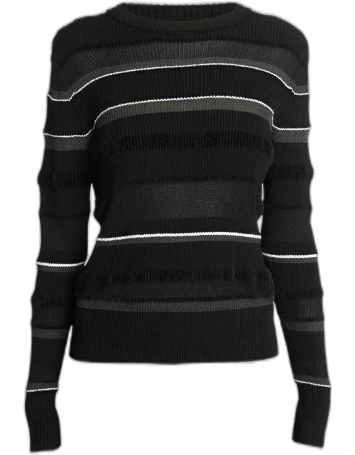 Judy Tricolor Ribbed Sweater